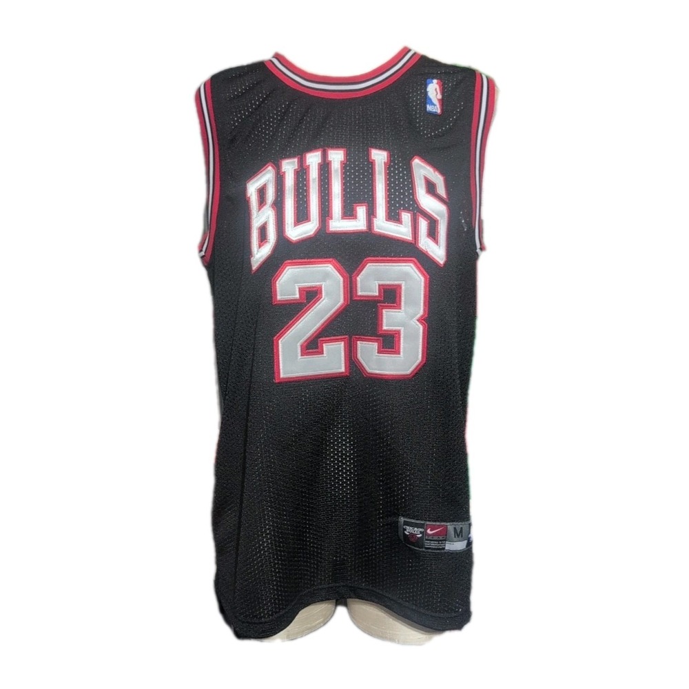 Chicago Bulls Michael Jordan  Black Nike Team Mesh Jersey Size 48/ Medium #23